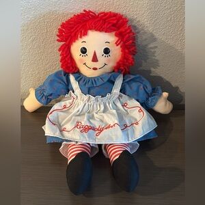 Raggedy Ann Cloth Doll with Red Yarn Hair